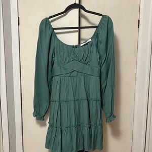 Altar'd State Green Long Sleeve Dress